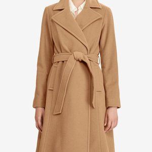 Lauren Ralph Lauren A-Line Wool-Cashmere Blend Wrap Coat size 18W